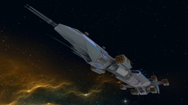 bir uzay gemisi 3d cg render