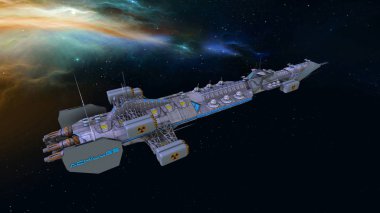 bir uzay gemisi 3d cg render
