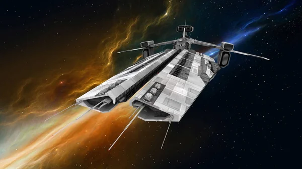 3D CG рендеринг космического корабля — стоковое фото