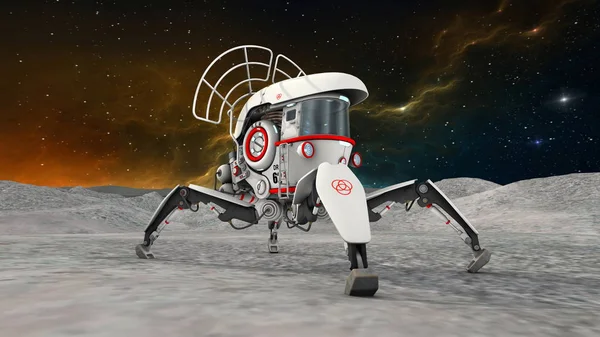 Redare 3D CG a unui rover spațial — Fotografie, imagine de stoc