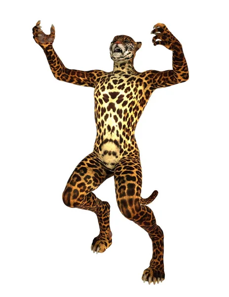 Leopardí muž vykreslování 3D cg — Stock fotografie