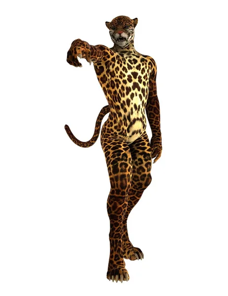 3D CG representación de un hombre leopardo — Foto de Stock