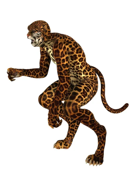 3D CG representación de un hombre leopardo — Foto de Stock