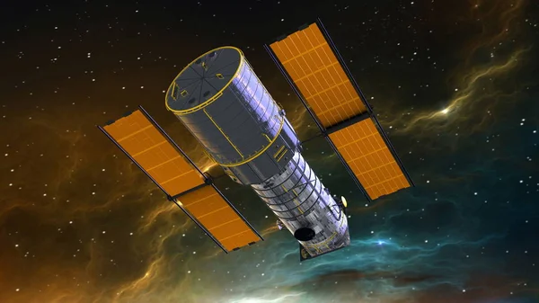 3D CG rendering of a man-made satellite — Stock Photo, Image