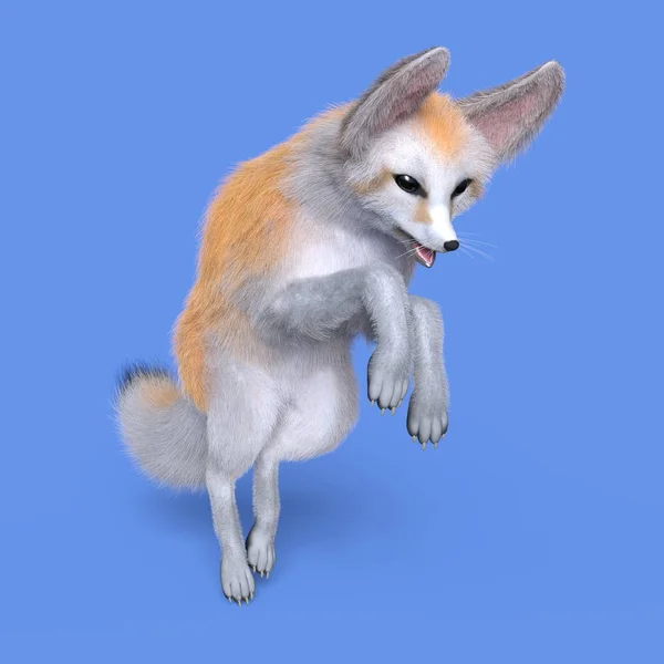 3D cg-rendering av en fennec — Stockfoto