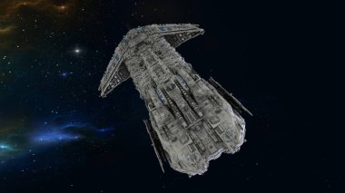 bir uzay gemisi 3d cg render