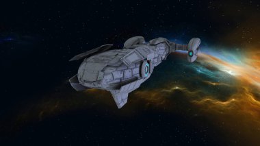 bir uzay gemisi 3d cg render