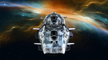 bir uzay gemisi 3d cg render