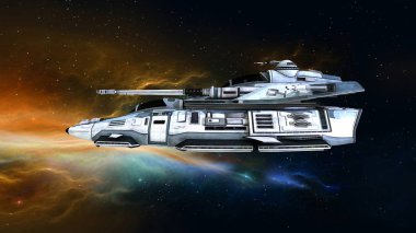 bir uzay gemisi 3d cg render