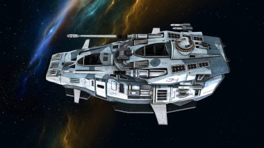 bir uzay gemisi 3d cg render