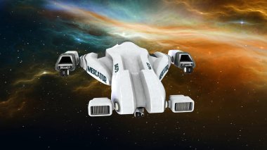 bir uzay gemisi 3d cg render