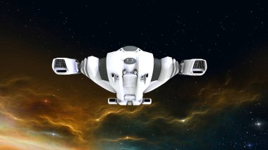 bir uzay gemisi 3d cg render