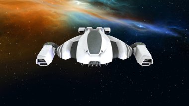bir uzay gemisi 3d cg render
