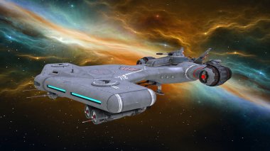 bir uzay gemisi 3d cg render