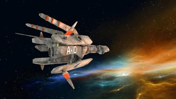 3D CG rendering of a space ship — Stock Photo, Image