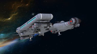 bir uzay gemisi 3d cg render