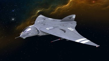 bir uzay gemisi 3d cg render