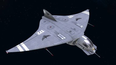 bir uzay gemisi 3d cg render