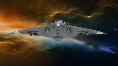 bir uzay gemisi 3d cg render