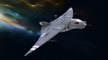 bir uzay gemisi 3d cg render