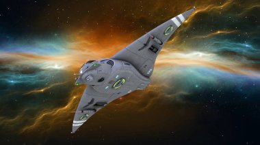 bir uzay gemisi 3d cg render