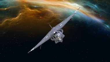 bir uzay gemisi 3d cg render