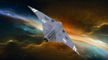 bir uzay gemisi 3d cg render