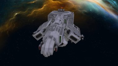 bir uzay gemisi 3d cg render