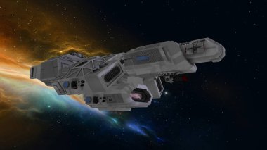 bir uzay gemisi 3d cg render