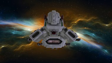 bir uzay gemisi 3d cg render