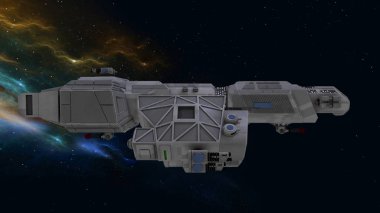 bir uzay gemisi 3d cg render