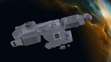 bir uzay gemisi 3d cg render