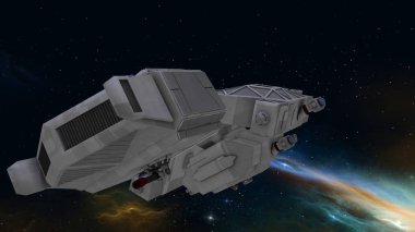 bir uzay gemisi 3d cg render