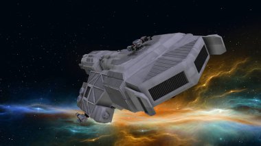 bir uzay gemisi 3d cg render