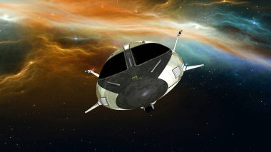 bir uzay gemisi 3d cg render