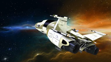 bir uzay gemisi 3d cg render