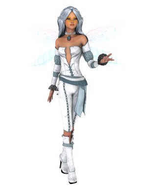 genç bir kadının 3d cg işleme