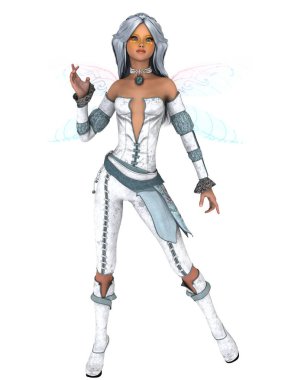 genç bir kadının 3d cg işleme