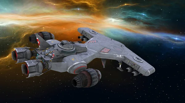 bir uzay gemisi 3d cg render