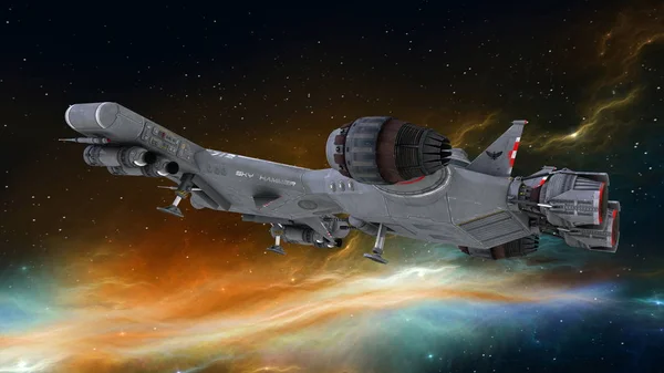 3D CG representación de una nave espacial — Foto de Stock