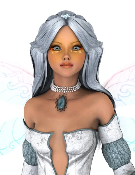 genç bir kadının 3d cg işleme