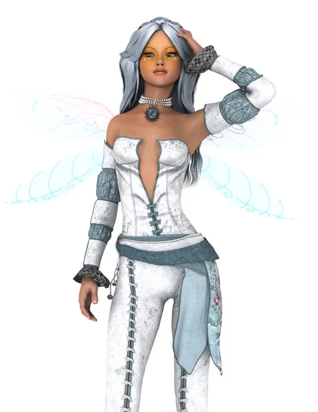 genç bir kadının 3d cg işleme