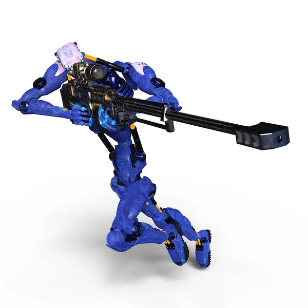3D-cg rendering van een robot — Stockfoto