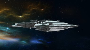 bir uzay gemisi 3d cg render