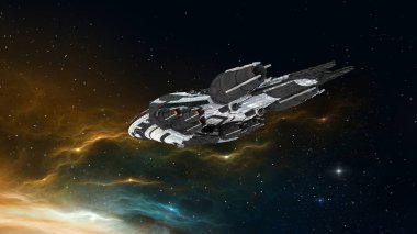 bir uzay gemisi 3d cg render