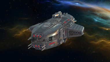 bir uzay gemisi 3d cg render