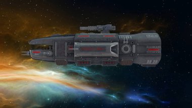 bir uzay gemisi 3d cg render