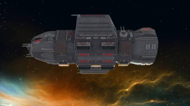 bir uzay gemisi 3d cg render