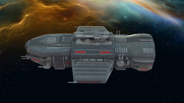 bir uzay gemisi 3d cg render