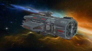 bir uzay gemisi 3d cg render
